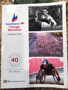 2017 Chicago Marathon Results Booklet Cover