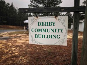 Derby 50k 2018 community building sign