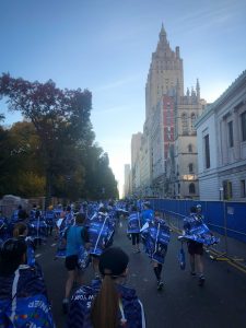 TCS NYC Marathon post finish runners walk to exit