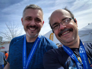 Carlos Candelaria and Jack Klecha at Tobacco Road Marathon