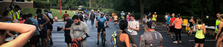 Packet Pick up area at Umstead Half