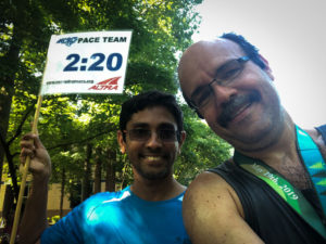 Arvind Balaraman and Carlos Candelaria at Umstead Half