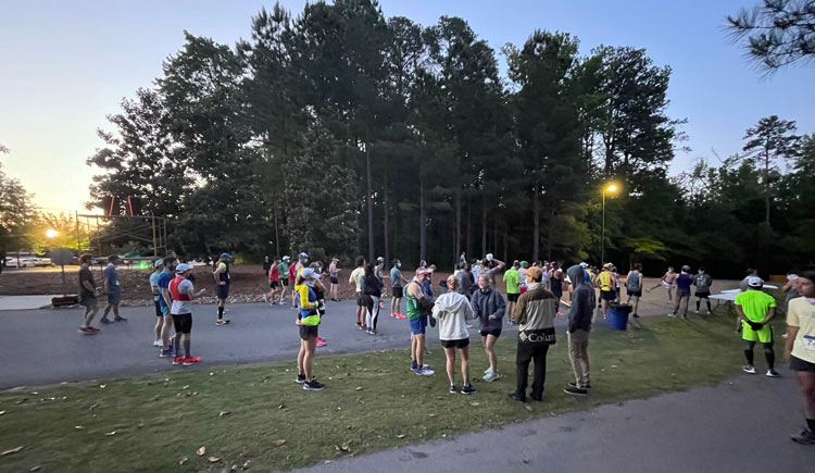 2021 Tobacco Road Marathon Start staging area