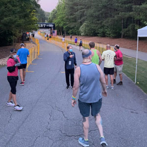 2021 Tobacco Road Marathon Start staging area